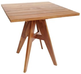 OUTDOOR SQUARE DINING TABLE LEO  TEAK WOOD 70x70x75Hcm.