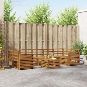 vidaXL Σετ Καναπέ 8 pcs Φυσικό Στερεό Ξύλο Ακακίας