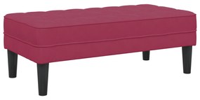 vidaXL Παγκάκι Βαθύ Κόκκινο 113x57x39 εκ. Βελούδο