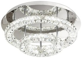 Πλαφονιέρα Φωτιστικό Οροφής LED 30,5W Χρώμιο Κρύσταλλο Toneria 39003 Eglo-39003-Χρώμιο 39003