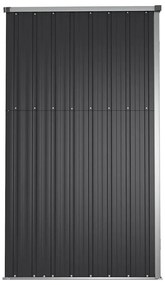 vidaXL Αποθήκη Εργαλείων Κήπου Ανθρακί 161x89x161 εκ. Γαλβαν. Ατσάλι