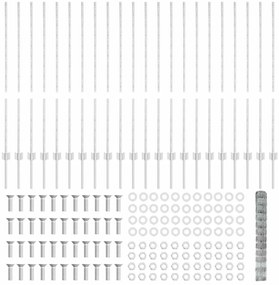 vidaXL Τεντώτο με στήριγμα Ασημί 1,2 x 50 m Ατσάλι