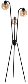 Φωτιστικό Δαπέδου 534LUN5472 Φ45x180cm 3xE27 40W Honey-Black Opviq
