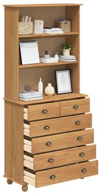 vidaXL Ράφι “ASKIM” Καφέ 91x40x199.5 cm Γερό Ξύλο Πεύκου