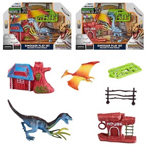 ΔΕΙΝΟΣΑΥΡΟΙ &amp; ΣΠΙΤΑΚΙΑ ΚΟΥΤΙ DINOSAUR WORLD 24x17x7cm ToyMarkt 913386