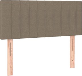 vidaXL Κρεβάτι Boxspring με Στρώμα Taupe 80x200 εκ. Υφασμάτινο