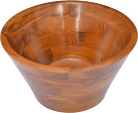vidaXL Νιπτήρας Ø40 x 20 εκ. από Μασίφ Ξύλο Teak
