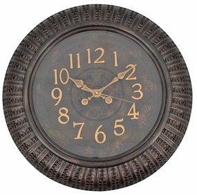 Ρολόι Τοίχου 827794 50,5x5,7cm Dark Brown-Gold Ankor Πλαστικό