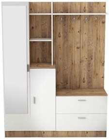Έπιπλο Εισόδου 956LCS2802 140x36,8x181,8cm Pine-White Particle Board, Melamine