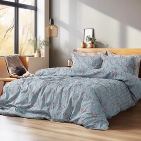 Beauty Home Σετ σεντόνια υπέρδιπλα Art 12211 Emerald 100% Βαμβακοσατέν 300tc 240x270 Σιέλ