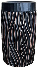Βάζο 0038-223-042 16x11x30cm Black-Bronze Polyresin