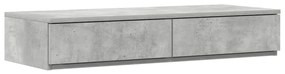 vidaXL Συρτάρια κρεβατιού Γκρι σκυροδέματος 75 x 36.5 x 16.5 εκ