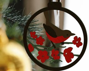 Σετ των 3 Intra απο ξύλο plywood 3mm-4mm πάχος Χριστουγεννιάτικο στολίδι για πουλί, πολλαπλών στρώσεων Δίασταση 4x4 cm INTRAFABR-85642056