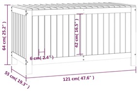 ΜΠΑΟΥΛΟ ΑΠΟΘΗΚΕΥΣΗΣ ΚΗΠΟΥ 121X55X64 ΕΚ ΑΠΟ ΜΑΣΙΦ ΞΥΛΟ ΠΕΥΚΟΥ 823843