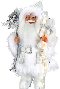Χριστουγεννιάτικη Διακοσμητική Φιγούρα Φωτιζόμενη Άγιος Βασίλης GS21001C-40 40cm White