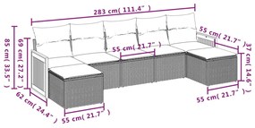 ΚΑΝΑΠΕΣ ΣΕΤ 7 ΤΕΜΑΧΙΩΝ ΜΑΥΡΟ ΣΥΝΘΕΤΙΚΟ ΡΑΤΑΝ ΜΕ ΜΑΞΙΛΑΡΙΑ 3227910