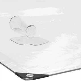 vidaXL Σαφής μουσαμάς με οπές 6x12 m πολυαιθυλένιο