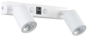 Φωτιστικό Τοίχου - Απλίκα Με Usb Top 10276 39x18x15cm 2xGu10 10W White TK Lighting