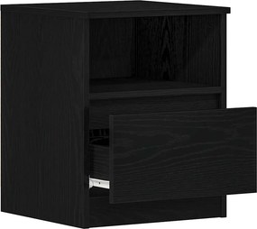 vidaXL Κομοδίνο 2 τεμ. Μαύρη Οξυά 40 x 40 x 50 cm Επεξεργασμένο Ξύλο