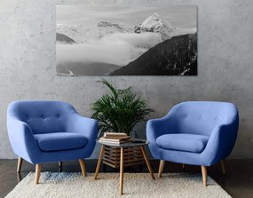 Εικόνα χειμερινού τοπίου σε ασπρόμαυρο - 120x60