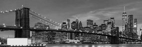 Εικόνα μιας γοητευτικής γέφυρας στο Μπρούκλιν σε ασπρόμαυρο