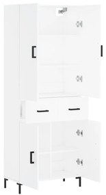 vidaXL Ντουλάπι Λευκό 69,5x34x180 εκ. από Επεξεργασμένο Ξύλο