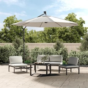 vidaXL Ύφασμα Ανταλλακτικό για Κρεμαστή Ομπρέλα Λευκό Άμμου 350 εκ.