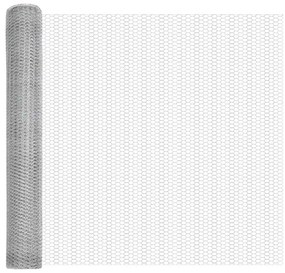 vidaXL Σετ Φράχτη Γαλβανισμένος χάλυβας 25 x 1 μ (13 mm πλέγμα)