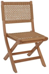 Καρέκλα Αναδιπλούμενη HM9411.01 47x58x84cm Από Οξιά Natural Σχοινί Beige Wood, Rope