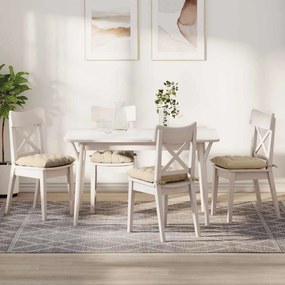 vidaXL Μαξιλάρια καθισμάτων 4 pcs Κρεμ 40 x 40 x 6 cm Μικροΐνες