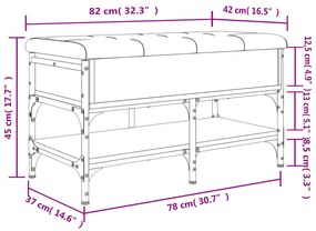 ΠΑΠΟΥΤΣΟΘΗΚΗ SONOMA ΔΡΥΣ 82X42X45 ΕΚ. ΑΠΟ ΕΠΕΞΕΡΓΑΣΜΕΝΟ ΞΥΛΟ 835193