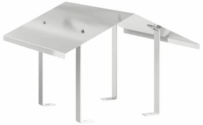 vidaXL Καπνοδόχος Ασημί 50 x 50 x 37 εκ Ανοξείδωτο ατσάλι