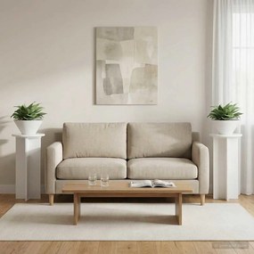 vidaXL Βάση φυτών 2 τεμ. Γυαλιστερό Λευκό 29,5 x 29,5 x 60 εκ.