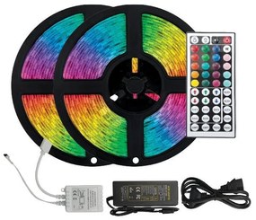 ΤΑΙΝΙΑ LED ΚΙΤ 2 X 5 ΜΕΤΡΩΝ 14,4W+DRIVER+CONTROLLER 12V RGB IP20 145-70042