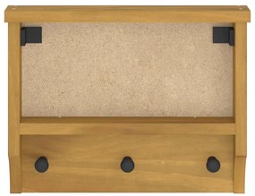 vidaXL Επίτοιχη κρεμάστρα παλτών SANDNES 45x12x35 εκ.Πεύκο μασίφ ξύλο