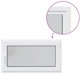 vidaXL Παράθυρο Υπογείου "RISOR" 110x70 εκ. Ανακλινόμενο & Περιστρεφόμενο DIN Δεξιό Λευκό
