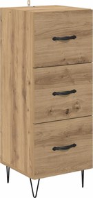 vidaXL Πλαϊνό γραφείο με συρτάρι artisan δρυς 34 x 34.5 x 90 εκ