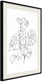 Αφίσα - Bouquet of Leaves - 20x30 - Μαύρο - Με πασπαρτού