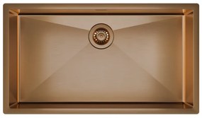 Helika Nova 100B Υποκαθήμενος Ανοξείδωτος Νεροχύτης 79x45mm PVD Copper