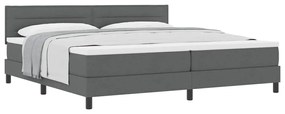 vidaXL Κρεβάτι box spring με στρώμα Σκούρο Γκρι 200 x 200 cm ύφασμα