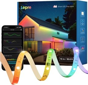 Lepro SW1 Λωρίδα LED RGBIC 10 μέτρων με Wi-Fi και Bluetooth
