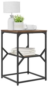vidaXL Τραπεζάκι Πλευράς Καπνιστή δρυς 41 x 40 x 60 εκ.