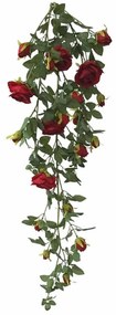 Τεχνητό Κρεμαστό Φυτό Τριανταφυλλιά 00-00-23323-5 120cm Green-Red Marhome Πλαστικό, Ύφασμα