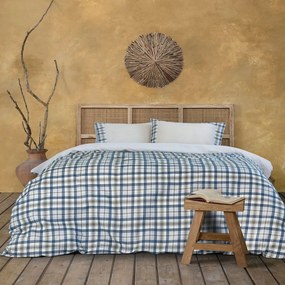 Σεντόνια Ombre (Σετ 4τμχ) Blue-Grey Nima Queen Size 240x260cm 100% Βαμβάκι