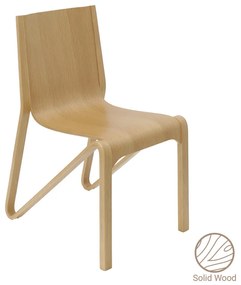 Καρέκλα Artur pakoworld φυσικό δρυς ξύλο 45x55x79εκ Model: 281-000005