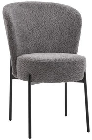 Καρέκλα Houlian ανθρακί ύφασμα-πόδι μαύρο μέταλλο 44x66x89εκ 2αδα 46x66x89 εκ.