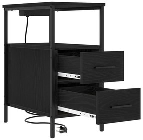 vidaXL Κουτιά Κρεβατοκάμαρας 2 pcs Μαύρη δρυς 30 x 48 x 61 εκ
