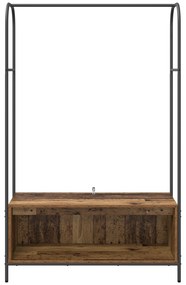 vidaXL Ράγα Ρούχων με Ράφια Παλιού Ξύλου 100x44x160 εκ.