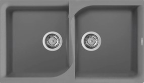 Elleci Ego 450 - Νεροχύτης Κουζίνας Γρανίτη 86x50 - Titanium