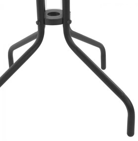 Τραπέζι LIMA Μεταλλικό Γκρί με Γυάλινη Επιφάνεια Φ70x70Υ εκ. 70x70x70 εκ.